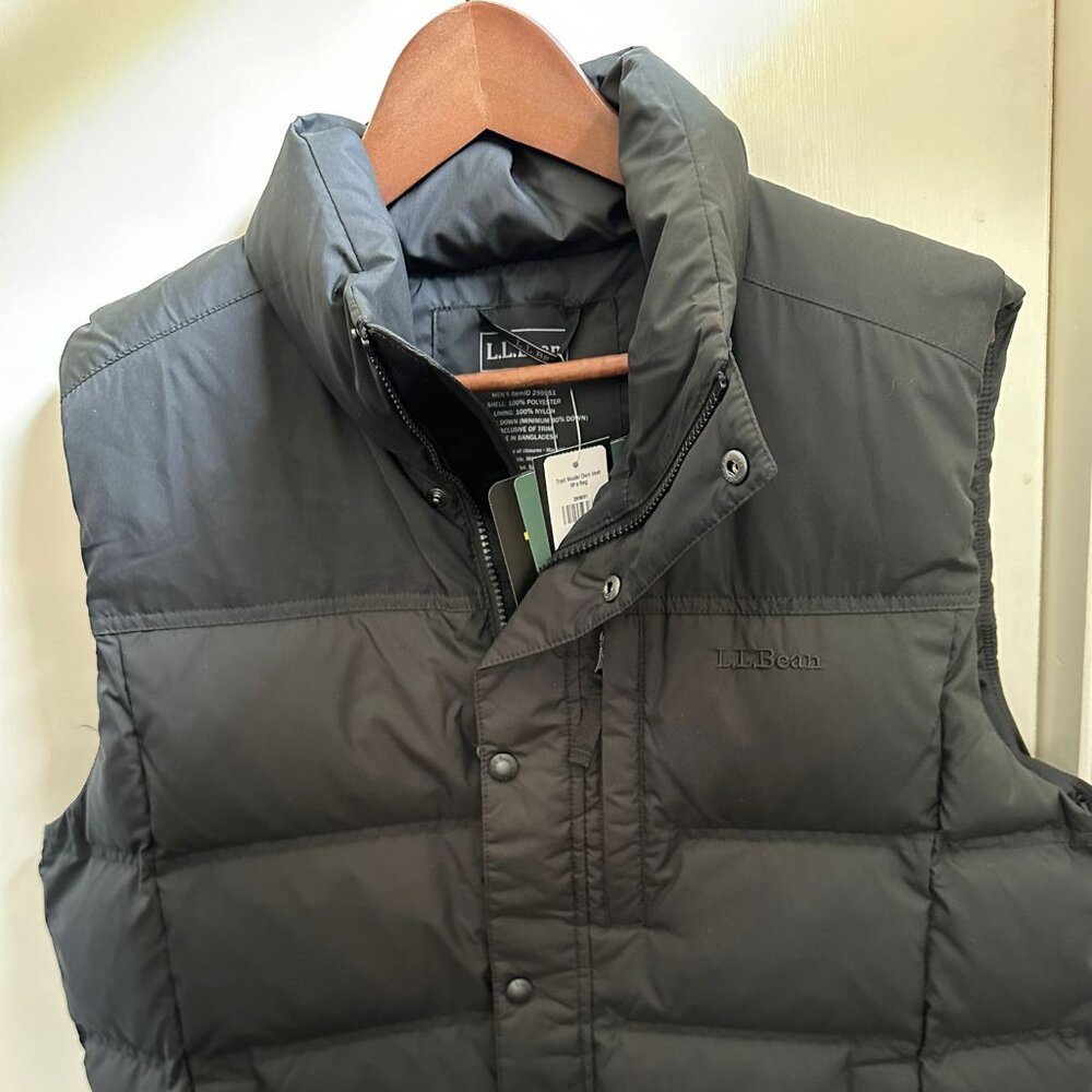 LL Bean Down Vest - Men's M - Black
